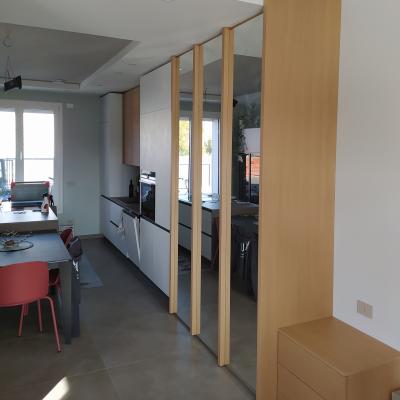 Cucina Su Misura Legno E Bianco 